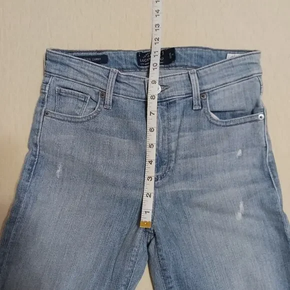 Lucky Brand Bridgette Skinny sz 0/25 light wash distressed - Picture 8 of 13